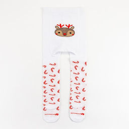 Колготки Крошка Я «Оленёнок», белый, рост 74-80 см