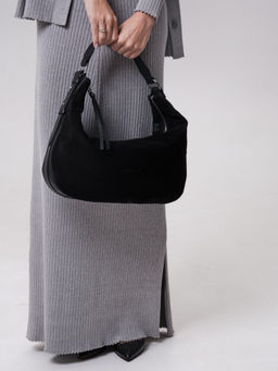 Сумка замшевая багет Azaro 30861 черный