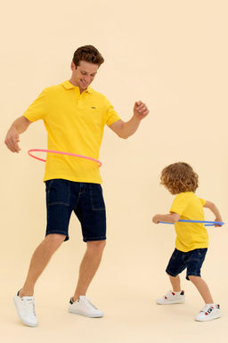 U. S. Polo Assn Мужская темно-желтая базовая футболка с воротником-поло