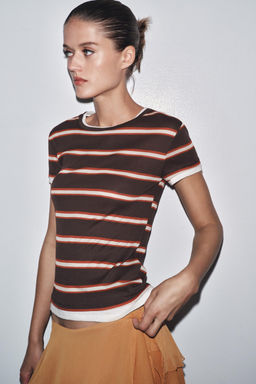 DOUBLE STRIPE T-SHIRT - Zara фото 4