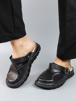 15 | Kina | Черные женские медицинские сабо натуральная кожа - Milka shoes&more фото 9