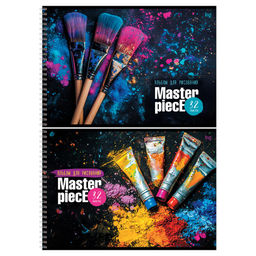 Альбом для рисования BG А4 32л. на спирали "Шедевр" (АР4гр32 08635) обложка картон