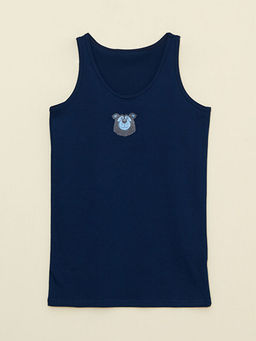 Bisiklet Yaka Bask?l? Pamuklu Erkek ?ocuk Atlet 2li - Waikiki фото 2