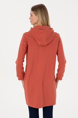 Kad_n Kiremit Uzun Fermuarl_ Kap__onlu Basic Sweatshirt - U.s. polo assn фото 5