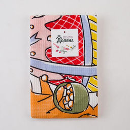 Полотенце Доляна Пасхальные яйца 35х60 см, 100% хлопок, вафля  фото 5