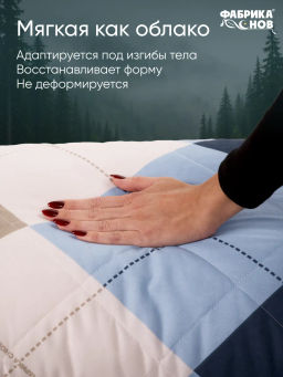 Подушка 50х70 Сибирь стеганная. Вес наполнителя 1000 г