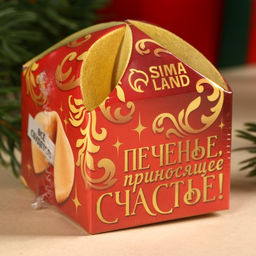 Цена за 2 шт. Печенье с предсказанием на новый год Приносящее счастье, 1 шт. ? 6 г - Фабрика счастья фото 9