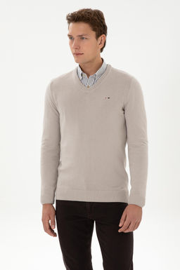 Erkek Slim Fit V Yaka Ta_ Basic Kazak - U.s. polo assn фото 3