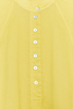 CAMISA FLUIDA CON RAMIO ZW COLLECTION / Amarillo - Zara фото 9