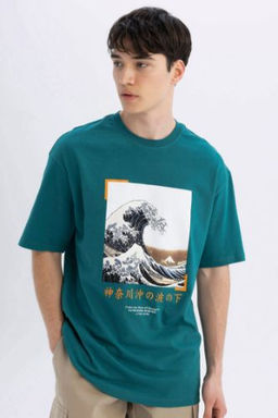 Art Hokusai Comfort Regular Fit Rahat Kal?p Bisiklet Yaka K?sa Kollu Tisort