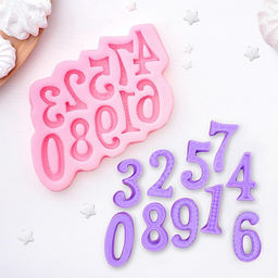 Молд Цифры, силикон, 15?10 см, МИКС