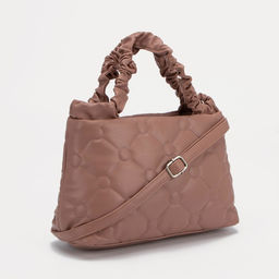 Сумка-тоут на молнии, длинный ремень, цвет пудра - Simaland фото 2