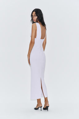 VESTIDO MIDI CORDONES / Lila - Zara фото 4