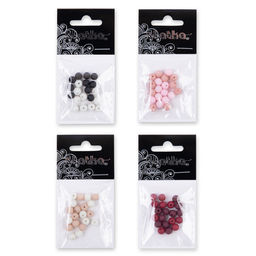 Бусина стеклянная Zlatka LVBD-01 6 мм 5 х 20 шт в пакете с картонным еврослотом №02 ассорти