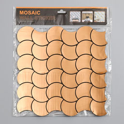 Наклейка интерьерная «Волны», декор на стену, бронза, 30×30 см