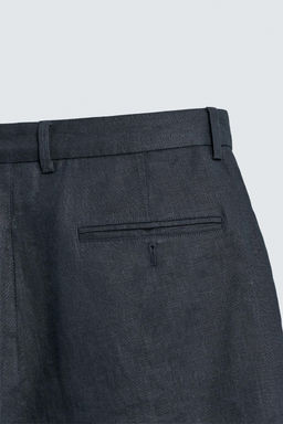 BERMUDA REGULAR FIT 100% LINO / Marino