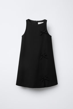 PINAFORE DRESS WITH BOWS