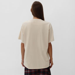 Футболка из вареного хлопка женская Mist Icon, размер L, молочная