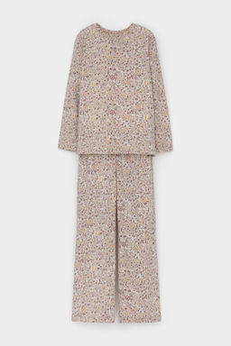 К 1622/бежевый,незабудки на лугу пижама дет