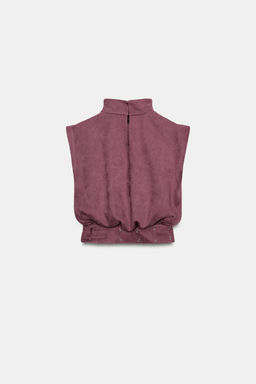 FAUX SUEDE BUCKLE TOP - Zara фото 15