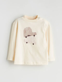 Bisiklet Yaka Bask?l? Erkek Bebek 3l? Tak?m