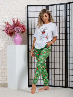 820 Пижама "кола/зеленый"