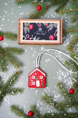 Брелок кожаный Домик рождественский ДС-600.8 - Protege фото 8