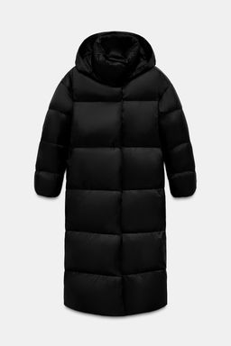 WATER-REPELLENT LONG DOWN PUFFER JACKET WITH HOODIE AND GLOVES - Zara фото 18