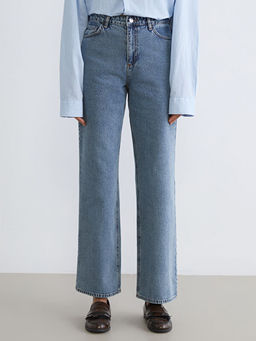 Wideleg Kad?n Jean Pantolon