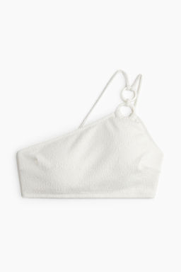 Top de bikini de un hombro con relleno
