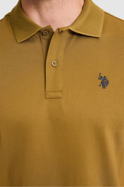 Erkek Ye_il Regular Fit Polo Yaka Basic Ti__rt