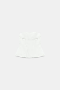 TOP PALABRA DE HONOR PEPLUM / Blanco roto