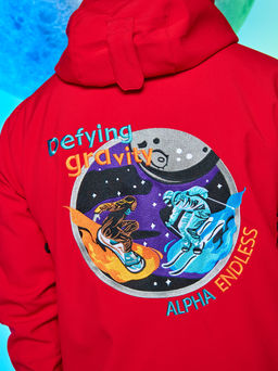 Мужской сноубордический горнолыжный комбинезон Alpha Endless Prometheus 223/230510 RED - Красный