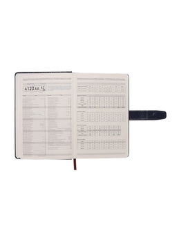 Ежедневник недатированный А5, с хлястиком, 128 листов, в линейку, пвх, синий - Simaland фото 6