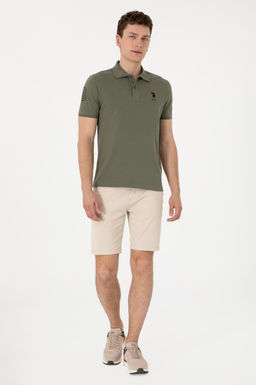 Erkek Slim Fit Polo Yaka Koyu Haki Basic Ti__rt Sepette S_rpriz _ndirim - U.s. polo assn фото 4