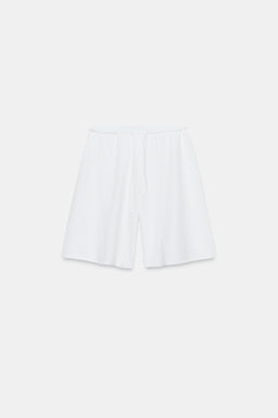 BERMUDA ALGOD?N CORDONES / Blanco - Zara фото 3