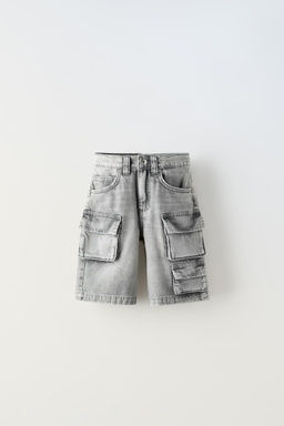 MULTI-POCKET DENIM BERMUDA SHORTS - Zara фото 7