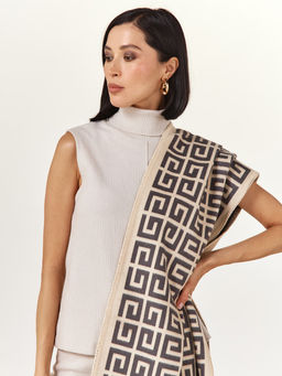 в составе ШЕРСТЬ  и КАШЕМИР Большой, мягкий, теплый  двусторонний палантин - Tantino фото 10