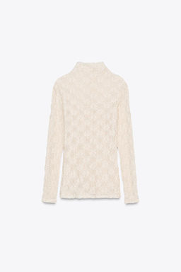 HIGH NECK LACE TOP - Zara фото 12
