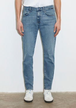 Milan Premium Blue Puslu Ac?k Mavi Jean Pantolon  фото 4