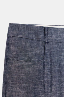 PANTAL?N MINI FLARE CON LINO / Gris - Zara фото 10