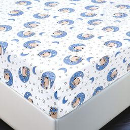 Простыня на резинке Мишка на луне 60*120*10/1 шт. - 60*120*10 Трикотаж