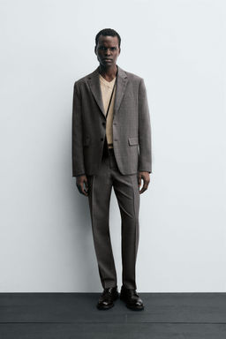 CHECK SUIT TROUSERS