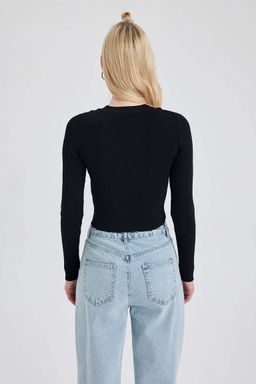 Облегающий свитер с круглым вырезом - Defacto фото 7