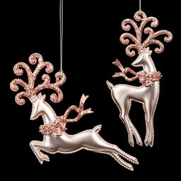 Цена за 1 шт. Украшение ErichKrause Decor Олень розовый шелк 18см