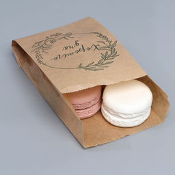 Цена за 50 шт. Пакет бумажный фасовочный, упаковка, крафт, V-образное дно «Хорошего дня!», 20×11×4 см