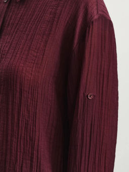 Рубашка из тенселя с патами на рукавах / Zarina  фото 7