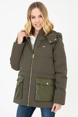 Женское пальто цвета хаки - U.s. polo assn фото 3