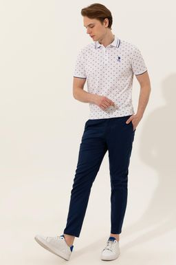 U. S. Polo Assn Мужская синяя футболка с воротником-поло - U.s. polo assn фото 4