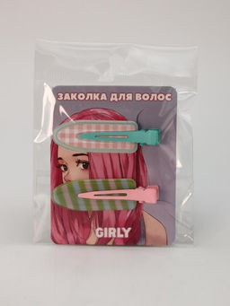 Набор заколок для волос GIRLY 2 шт. "Summer pattern", pink